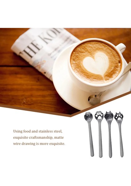 Köpek Pençesi Altın Yükseldi 1 Paslanmaz Çelik Çok Yönlü Çay Kaşığı Partiler ve Kafeler Için Çay ve Tatlılar Paslanmaz Çelik Kaşık Çay Için Şeker Kaşığı (Yurt Dışından) modelleri