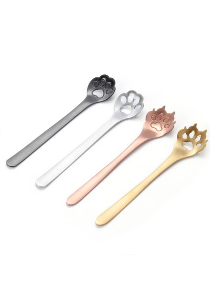 Köpek Pençesi Altın Yükseldi 1 Paslanmaz Çelik Çok Yönlü Çay Kaşığı Partiler ve Kafeler Için Çay ve Tatlılar Paslanmaz Çelik Kaşık Çay Için Şeker Kaşığı (Yurt Dışından) fırsatları