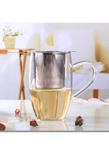 Kapaklı 10X6X6CM 1 Adet Çay Demlik Ince Örgü Kahve Filtresi Çok Stil Kolu Paslanmaz Çelik Çay Süzgeci Çaydanlık Bardak Asılı Gevşek Yaprak Baharat Aracı (Yurt Dışından)