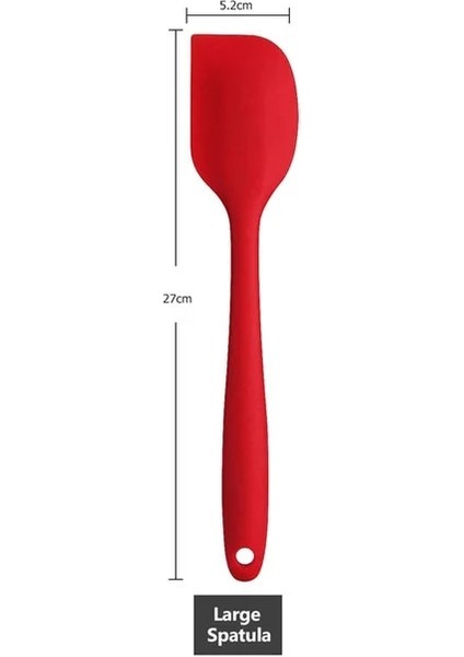 L Kazıyıcı Kırmızı 1/4/6 Adet Silikon Spatula Karıştırma Pasta Kazıyıcı Yapışmaz Tereyağı Serpme Kavanoz Blender Pişirme Spatula Mutfak Pişirme Aksesuarları (Yurt Dışından)