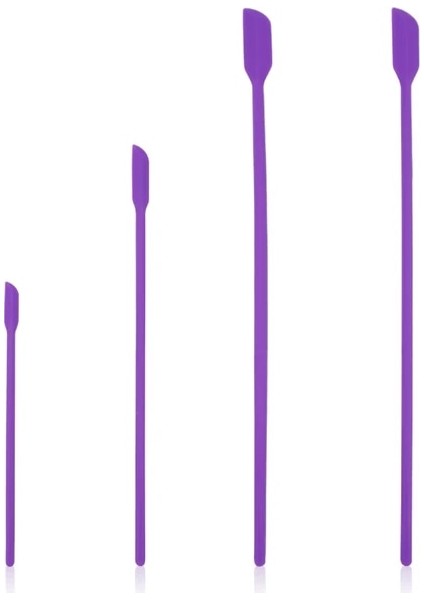 Mor 4 Adet/takım Reçel Spatula Kozmetik Şişe Silikon Kazıyıcı Uzatılmış Spatula Meyve Mutfak Eşyaları Aksesuarları Sos Kazıyıcı (Yurt Dışından)