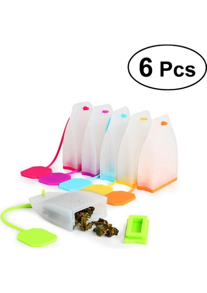 Pembe 1 Adet Çaydanlıklar Kupalar Çay Fincanları Çay Poşeti Gevşek Yaprak Çay Süzgeci Çay Demlik Yeniden Kullanılabilir Çay Poşeti Silikon (Yurt Dışından)