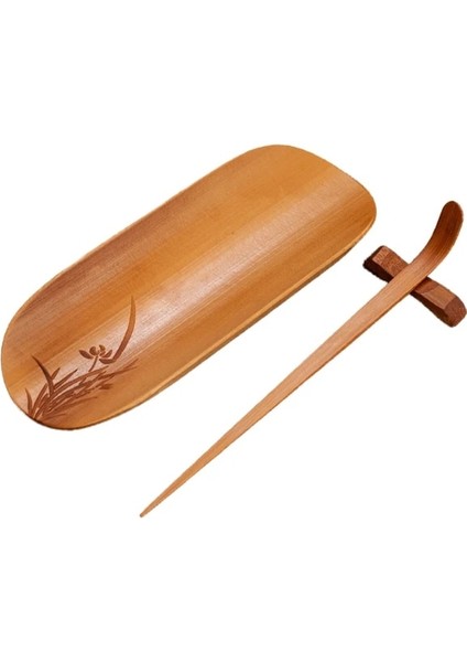 Orkide 3 Parça Bambu Çay Aracı Set Çay Kepçe Çay Kazıyıcı Çay Rafı Taşınabilir Bambu Çay Kaşığı Çin Çayı Sanatı (Yurt Dışından)