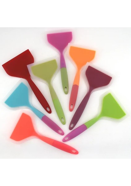 E Silikon Spatula Pişirme Gereçleri Sığır Eti Yumurta Mutfak Kazıyıcı Geniş Pizza Pişirme Araçları Kürek Yapışmaz Spatula Mutfak (Yurt Dışından) indirimleri