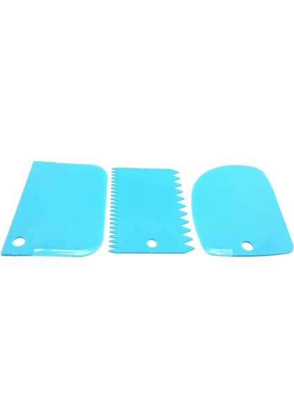 3 Adet Yeşil 3 Adet Krem Kazıyıcı Takım Dıy Mutfak Düz Ark Diş Şekli Krem Ekmek Kesici Plastik Kek Mantı Kazıyıcı Pişirme Fondan Araçları (Yurt Dışından)