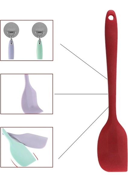 Kırmızı Mutfak Silikon Tereyağı Kazıyıcı Kek Kazıyıcı Karıştırma Bıçağı Hamur Kazıyıcı Pişirme Spatula Yüksek Sıcaklık Dayanıklı Pişirme Aracı (Yurt Dışından) modelleri