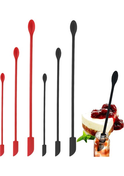 Kırmızı 3 Adet 1/3/4 Adet Mini Silikon Spatula Ince Kavanoz Bal Makyaj Tereyağı Kek Spatula Çift Kafa Kaşık Spatula Seti Mutfak Aksesuarları (Yurt Dışından) fiyatları