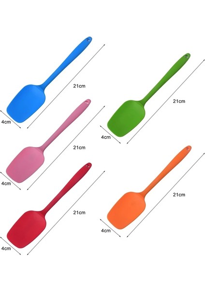 Turuncu 28 cm Sıcak Evrensel Isıya Dayanıklı Entegre Kolu Silikon Kaşık Kazıyıcı Spatula Dondurma Kek Mutfak Aracı Gereçler (Yurt Dışından) indirimleri