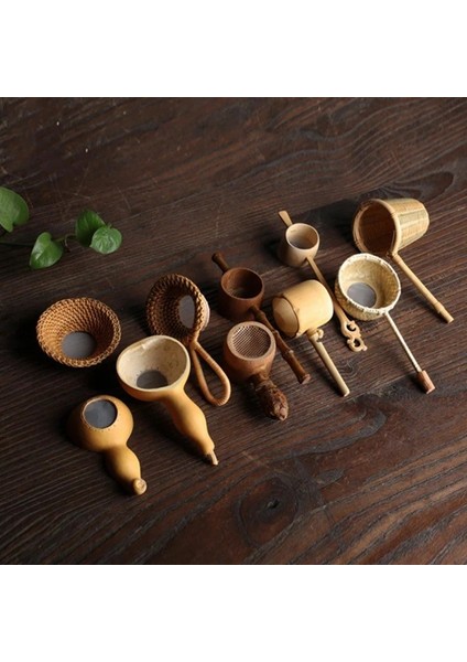 J Çay Süzgeci Demlik Filtre Bambu Rattan Çay Araçları Bira Elek Kaçak Kaşık Drinkware Örgü Kevgir Çay Töreni Aksesuarları (Yurt Dışından) fiyatları