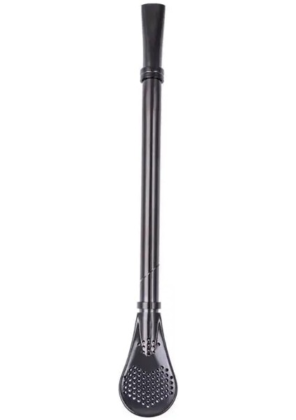 Siyah Paslanmaz Çelik Pipet Çay Filtresi El Yapımı Yerba Mate Çay Süzgeci Kabak Yıkanabilir Pipet Çay Aracı (Yurt Dışından)