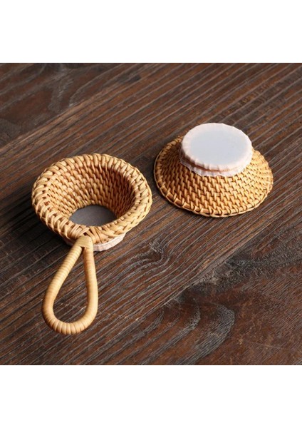 A9 Taşınabilir Çay Süzgeçleri Bambu Rattan Kabak Şekilli Çay Yaprakları Huni Çay Masası Süsü Çay Töreni Aksesuarları (Yurt Dışından)