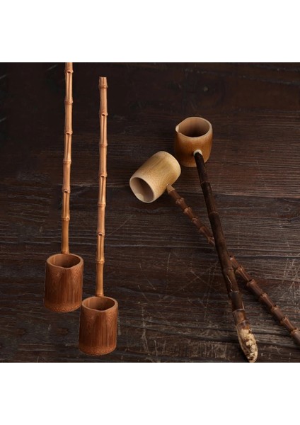 Stil 7 Çin Tarzı Bambu Mini Kaşık Uzun Saplı Şeker Kaşık Kahve Çay Kepçe Gereçler Kaşık Ev Mutfak Pişirme Aracı Malzemeleri (Yurt Dışından)