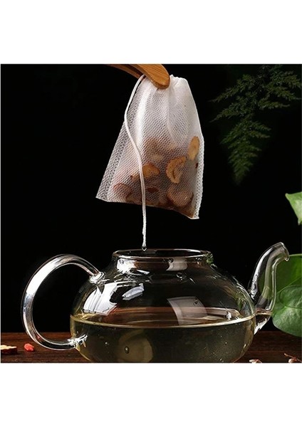 7x9 cm 100 Adet 50/100 Adet Tek Kullanımlık Çay Filtre Torbası Dokunmamış Kumaş Çay Poşetleri Baharat Kahve Çay Demlik Dize ile Mühür Çay Poşeti Boş Kese (Yurt Dışından)