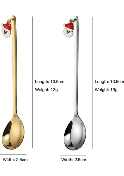 05 Yeni Yıl 2023 Metal Merry Christmas Kaşık Gümüş Noel Partisi Sofra Süsleri Ev Masa Navidad Için Noel Süslemeleri (Yurt Dışından) fiyatları