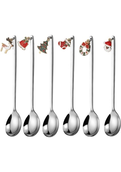 05 Yeni Yıl 2023 Metal Merry Christmas Kaşık Gümüş Noel Partisi Sofra Süsleri Ev Masa Navidad Için Noel Süslemeleri (Yurt Dışından) modelleri