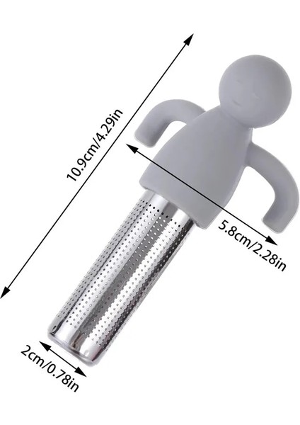 Yeşil Küçük Adam Şekli Silikon Çay Süzgeci Çay Demlik Filtresi ile Demleme Çay Poşetleri Çay Bardağı Dekorasyon Mutfak Aksesuarları Aracı (Yurt Dışından) indirimleri
