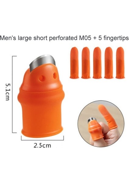 Man M05 Silikon Başparmak Bıçak Parmak Koruyucu Sebze Hasat Bıçağı Bitki Bıçak Makas Kesme Halkaları Bahçe Eldivenleri (Yurt Dışından)