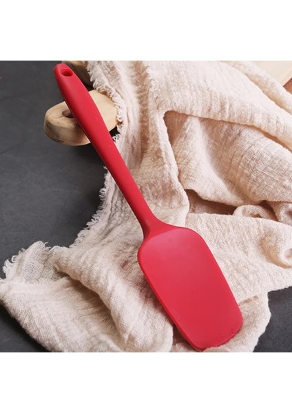 Şarap Kırmızısı 21 cm Evrensel Isıya Dayanıklı Entegre Kolu Silikon Kaşık Kazıyıcı Spatula Dondurmalı Pasta Aracı Mutfak Eşyası Bakeware (Yurt Dışından)