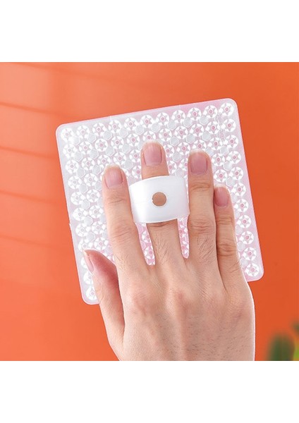 Pembe 3 Adet Silikon Fırça Parmak Tokası ile Sebze Meyve Scrubber Fırça Mutfak Temizleme Artefakt Alet (Yurt Dışından)