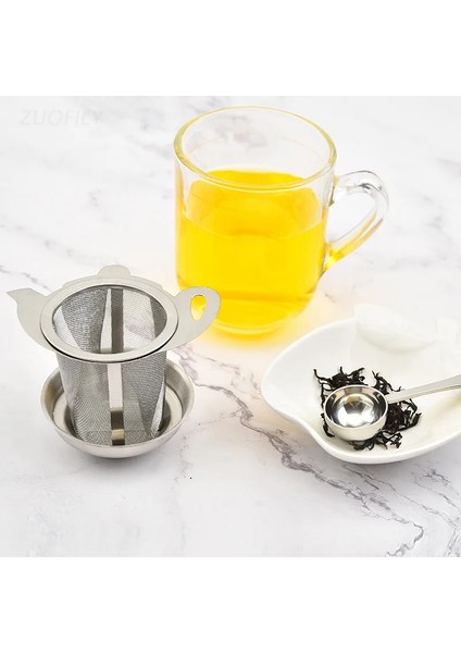 Gümüş Set Çift Katmanlı Kolu Çay Demlik Seti Çaydanlık Çay Süzgeci Gevşek Yaprak Baharat Çay Kaşığı Filtre Elek Teaware Drenaj Faydalı Mutfak Aracı (Yurt Dışından) modelleri