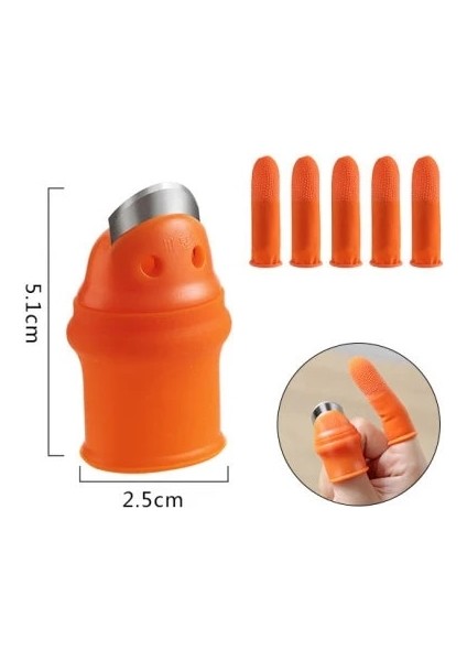 Erkek-2 Silikon Parmak Koruyucu Başparmak Bıçak Dişli Kesme Sebze Tırnak Toplama Üzüm Seçici Bahçe Meyve Bahçesi Için (Yurt Dışından)