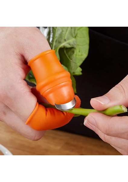 Kadın M06 Parmak Silikon Eldiven Başparmak Bıçak Koruyucu Sebze Hasat Bıçağı Bitki Bıçak Makas Kesme Halkaları Bahçe (Yurt Dışından) indirimleri