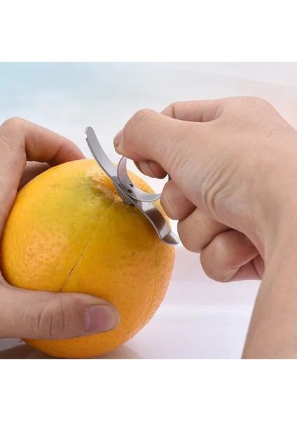 Büyük Paslanmaz Çelik Portakal Açacağı Parmak Yüzük Portakal Soyucu Salyangoz Portakal Soyucu Pomelo Nar Soyucu Kabuğu Portakal (Yurt Dışından) modelleri