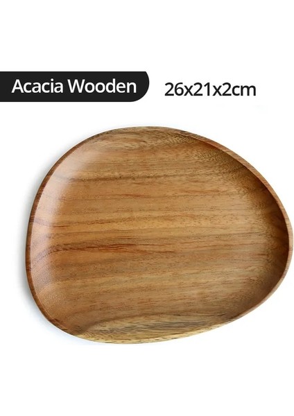 26X21X2CM Yemek Servis Tepsisi, Masif Ahşap Vintage Uşak Kahvaltı Tepsisi, Et Peyniri ve Sebzeler Için En Iyi Mutfak Depolama Tahtası (Yurt Dışından)