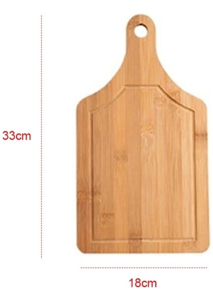 33X18CM Ahşap Kesme Tahtası Mutfak Kesme Tahtası Saplı Masif Ahşap Yemek Tahtası Pizza Ekmeği Meyve Asılabilir Kesme Tahtası Ahşap Plaka (Yurt Dışından)