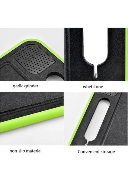 1 Adet Siyah Büyük 4 In 1 Kesme Tahtası Blokları Çift Taraflı Kesme Tahtası Buz Çözme Çözülme Fonksiyonu ile Mutfak Taşlama Bıçak Kalemtıraş (Yurt Dışından) modelleri