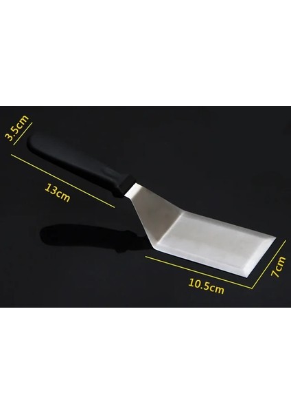 Stil 2 Mutfak Spatula Ahşap Saplı Izgara Turner Paslanmaz Çelik Metal Kazıma Gözleme Teppanyaki Hibachi Kalbur Pişirme Gereçler (Yurt Dışından)