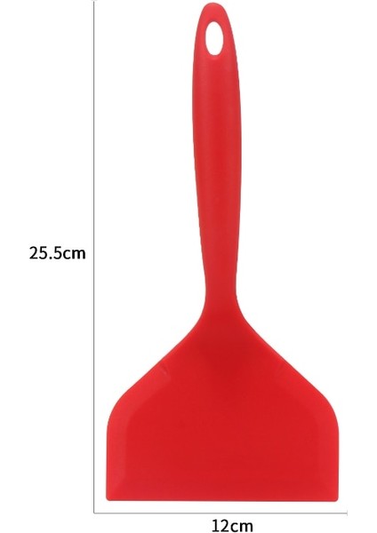 Kırmızı 1 Adet Büyük Silikon Turner Küçük Aletler Mutfak Gereçleri Biftek Yumurta Balık Kızartma Tavası Kaşık Yapışmaz Tava Spatula Pişirme Kapları (Yurt Dışından) modelleri