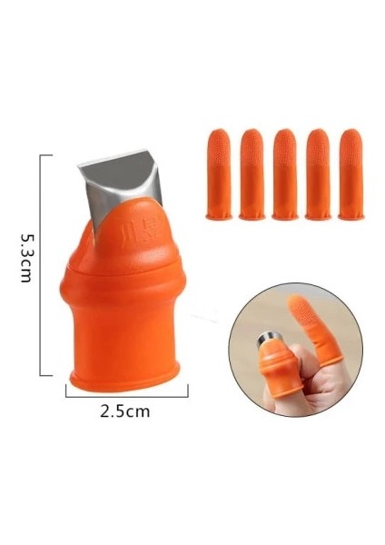 Erkek-1 Silikon Parmak Koruyucu Başparmak Bıçak Dişli Kesme Sebze Tırnak Toplama Üzüm Seçici Bahçe Meyve Bahçesi Için (Yurt Dışından)