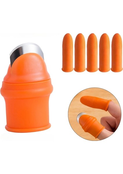 Erkek-1 Silikon Parmak Koruyucu Başparmak Bıçak Dişli Kesme Sebze Tırnak Toplama Üzüm Seçici Bahçe Meyve Bahçesi Için (Yurt Dışından)
