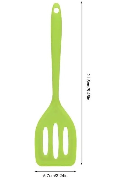Yeşil Silikon Turner Taşınabilir Yapışmaz Mutfak Spatula ve Pişirme Araçları 1 Adet Yüksek Sıcaklığa Dayanıklı Gıda Karıştırma ve Pişirme Gereçleri (Yurt Dışından)