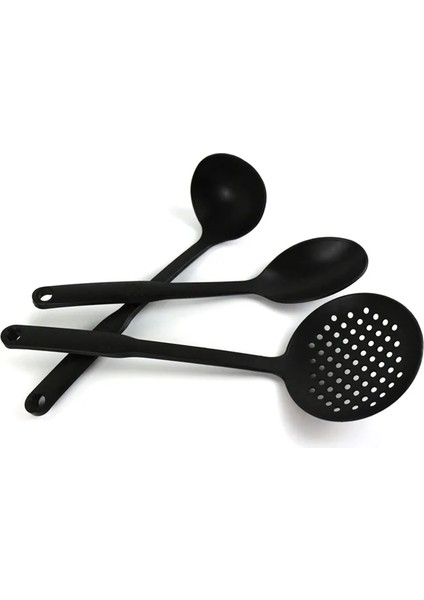 Siyah 6 Adet Naylon Mutfak Eşyaları Çok Fonksiyonlu Siyah Kürek Kaşık Çorba Kepçesi Spatula Seti Yapışmaz Mutfak Pişirme Araçları Gadget (Yurt Dışından) indirimleri