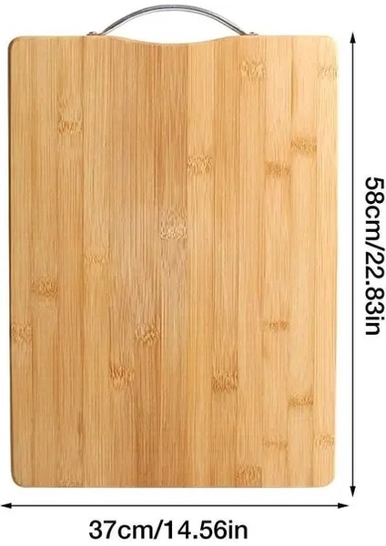58X37 cm Ağır Ayakta Kesme Tahtaları Saplı Kalınlaşmak Bambu Blok Kaymaz Sebze Et Dilimleme Mat Kesme Tahtası Mutfak (Yurt Dışından)