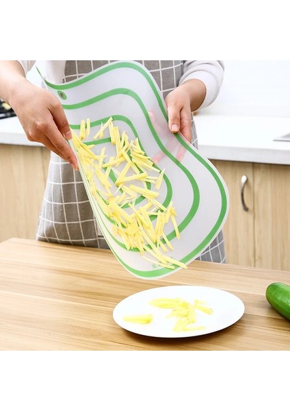 Rastgele Renk 41.5CMX31.5CM Plastik Buzlu Kesim Sebze ve Meyve Ev Kaymaz Şeffaf Kesme Tahtası (Yurt Dışından) modelleri