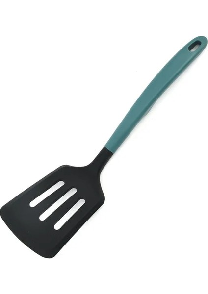 Siyah Yeşil 33 cm Iskandinav Tarzı Büyük Silikon Çeviriciler Yumurta Balık Kızartma Kürek Biftek Yağ Tahliye Spatula Ev Tencere Mutfak Pişirme Gereçleri (Yurt Dışından)