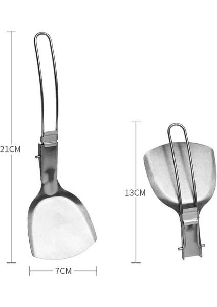 Stil 1 Paslanmaz Çelik Katlanır Spatula Gıda Turner Yumurta Balık Kızartma Tavası Kepçe Açık Kamp Pişirme Aksesuarları Pişirme Gereçleri (Yurt Dışından)