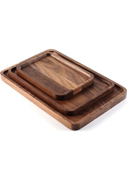 16X13X2CM Yemek Servis Tepsisi, Masif Ahşap Vintage Uşak Kahvaltı Tepsisi, Et Peyniri ve Sebzeler Için En Iyi Mutfak Depolama Tahtası (Yurt Dışından)