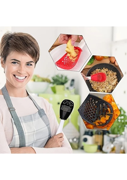 Kırmızı 1 Adet Çok Fonksiyonlu Skimmer Kaşık Kevgir Süzgeç Ezici Mutfak Aletleri Drenaj Ezme ve Taşlama (Yurt Dışından) fırsatları