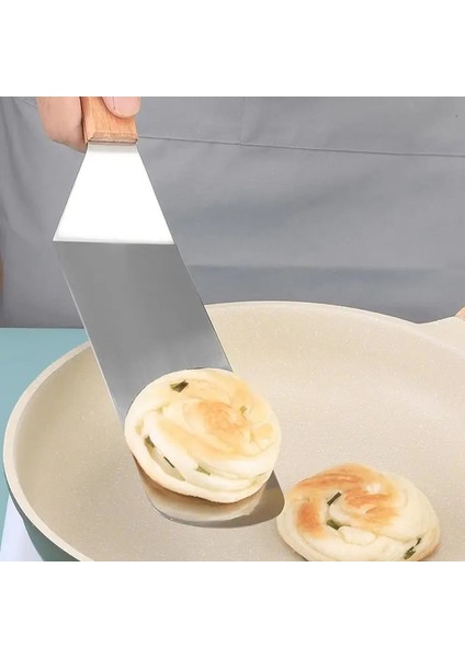 Bir Kızartma Yumurta Kürek Paslanmaz Çelik Izgara Spatula Turner Balık Flipper Dayanıklı Saplı Kızarmış Biftek Gözleme Kürek Mutfak Eşyaları (Yurt Dışından) indirimleri