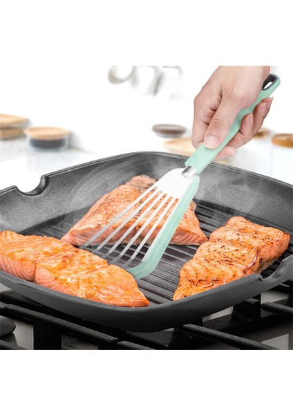 Silikon-Mavi Kızartma Spatula Silikon Sızdıran Kürek Balık Dilimi Tencere Pişirme Gereçleri Sığır Yumurta Mutfak Kazıyıcı Yapışmaz Spatula Mutfak Gereçleri (Yurt Dışından) fırsatları