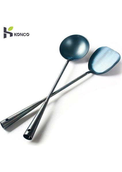 Spatula ve Kaşık Mutfak Eşyaları Wok Spatula Kaşık Çin Geleneksel El Yapımı Demir Spatula Pota Wok Alet Seti Mutfak Aracı Pişirme Aksesuarları (Yurt Dışından)