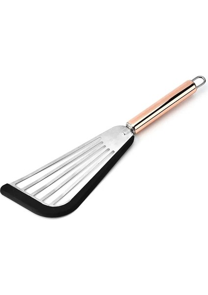 Siyah Yapışmaz Spatula Turner Mutfak Silikon Turners Yumurta Balık Krep Kızartma Tavası Kepçe Kızarmış Kürek Mutfak Pişirme Aletleri (Yurt Dışından)