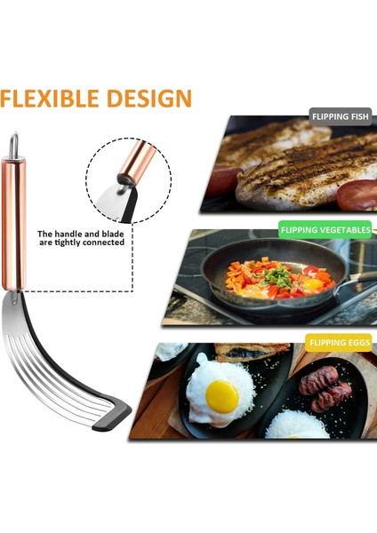 Siyah Yapışmaz Spatula Turner Mutfak Silikon Turners Yumurta Balık Krep Kızartma Tavası Kepçe Kızarmış Kürek Mutfak Pişirme Aletleri (Yurt Dışından) indirimleri