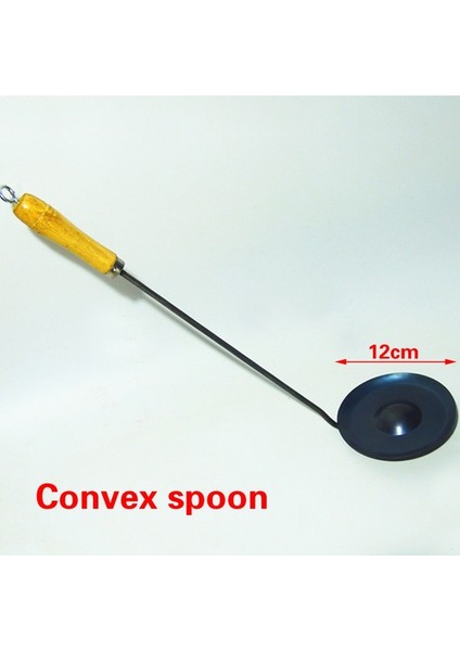 12 cm Dışbükey Kaşık Dayanıklı Taşınabilir El Yapımı Demir Yapışmaz Turner Pota Gıda Wok Spatula Kaşık Mutfak Aletleri Pişirme Gereçleri Tencere Eşyaları (Yurt Dışından)