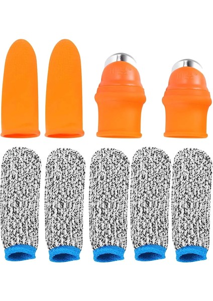 Set 3-Erkek Parmak Koruyucu Silikon Başparmak Bıçak Koruyucu Dişliler Kesme Sebze Hasat Bıçağı Sıkma Bitki Bıçak Makas Eldiven (Yurt Dışından)