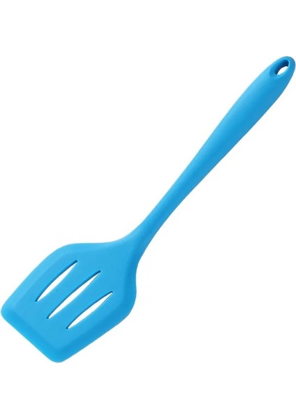 Mavi Silikon Turners Çok Renkli Yapışmaz Tava Silikon Pişirme Kürek Kızarmış Balık Uzun Saplı Kepçe Mutfak Aletleri (Yurt Dışından)
